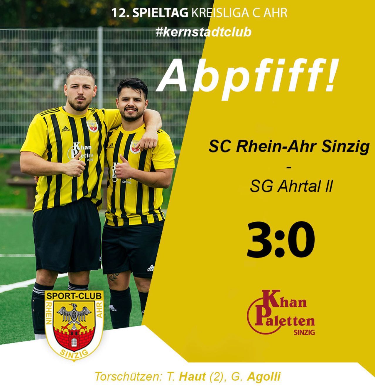 SC Sinzig gewinnt gegen SG Ahrtal II
